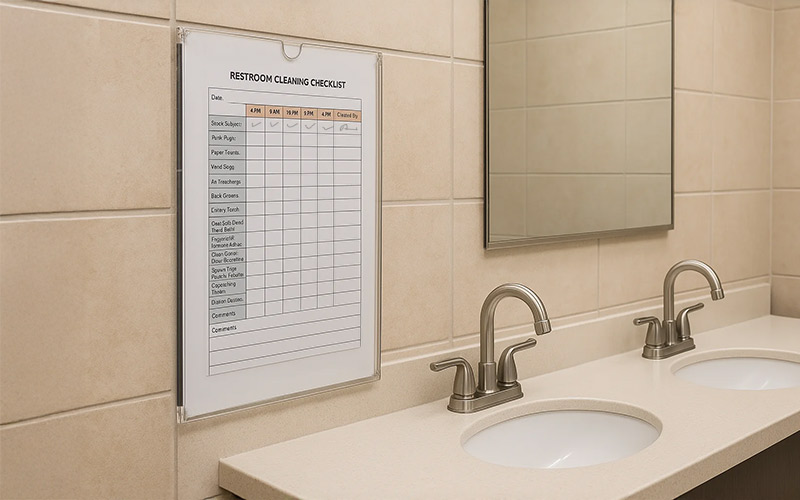 Two styles of Checklist Holder offering direct write-on access