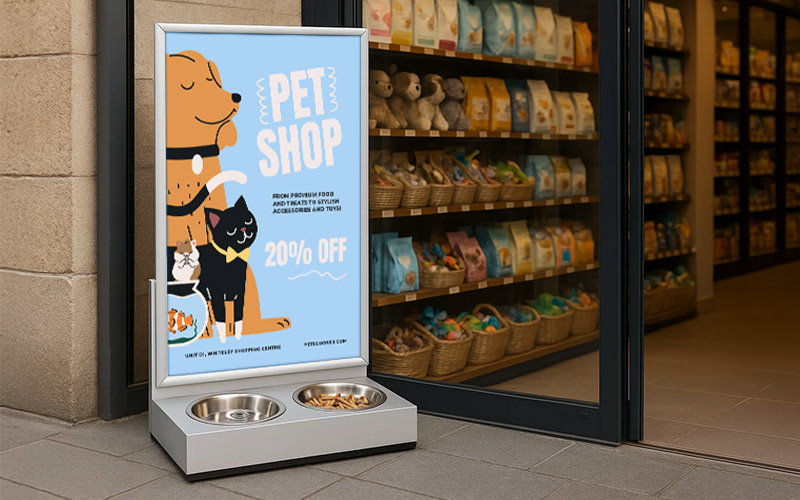 Dog bowl stands promote your business