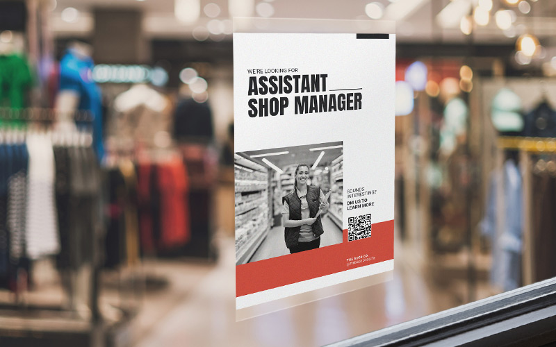 Self cling notice holder