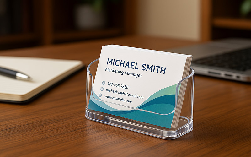 Outdoor and table top business card holders