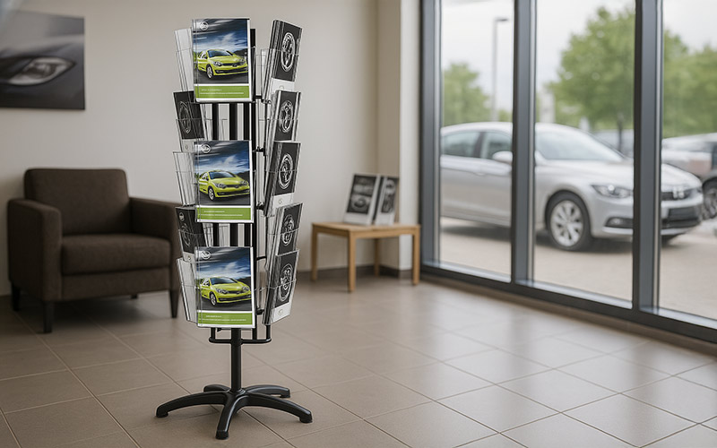 Multi-sided brochure racks