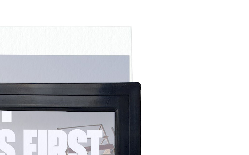 Poster cover sheets and blackboard inserts