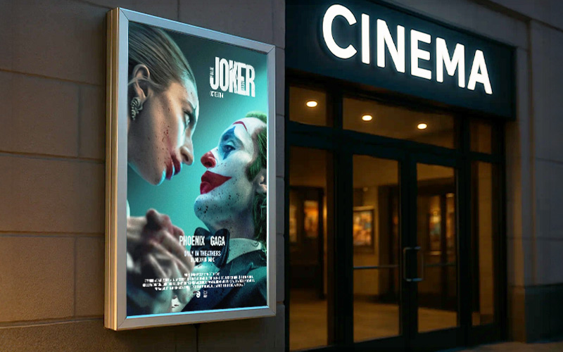 Outdoor wall mounted LED light box for posters and signs 