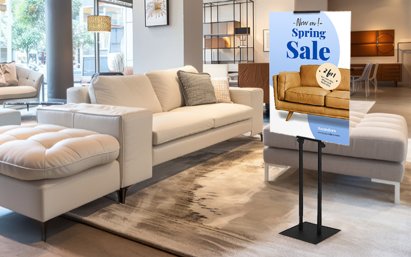 Panelfix FreeStander secures sign boards up to 10mm thick