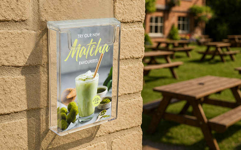 Economic outdoor literature display solution.