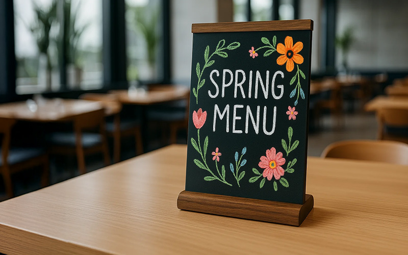Selection of table top chalk boards