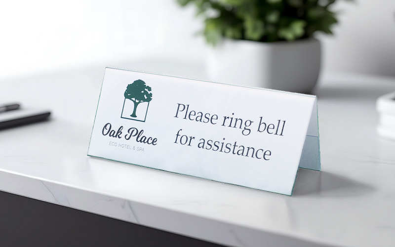 Economical table name holder