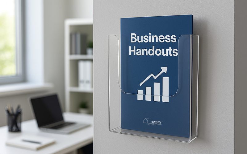 Wall brochure holder - tiered and single versions