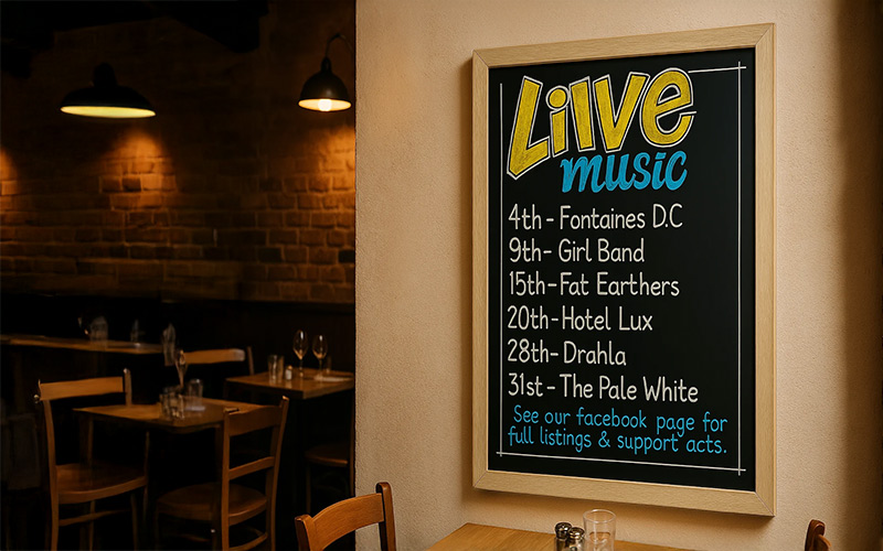 Wooden chalkboards single and double sided