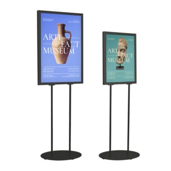 Black Poster Display Stand A2 and A1