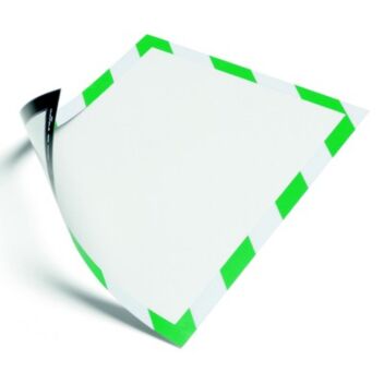 Sign holder with green and white safety/aid border