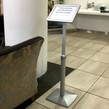Foyer sign with A4 frame