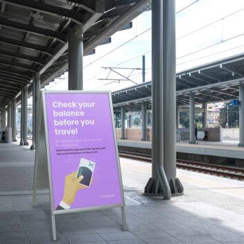 Double royal a board on a railway platform