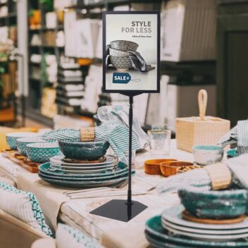 Adjustable sign stands for tabletop in A3, A4 and A5