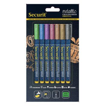 Metallic pens in assorted colours | Blackboard chalk pens in metallic ink 