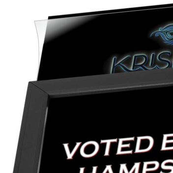 Slot-in frame for posters or display boards