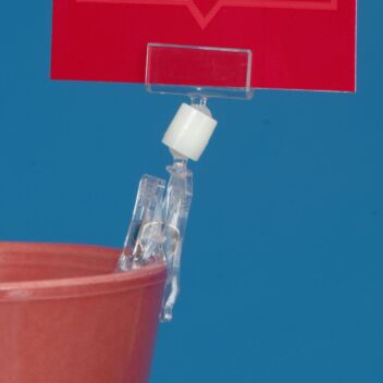 Mini clip-on sign holder