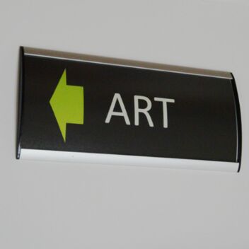 Curved face direction system with printed insert
