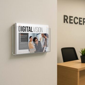 A4 Clear acrylic holder for leaflets