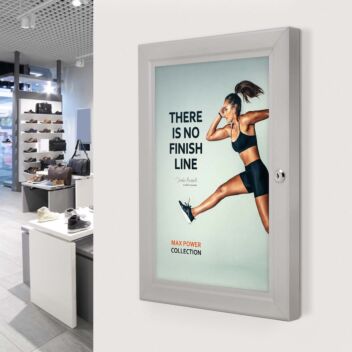 Lockable poster case for indoors and outdoors