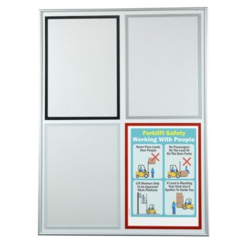 Magnetic notice holders with coloured borders