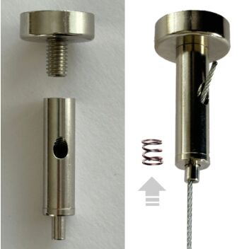 Two-part fitting incorporates strong cable gripper
