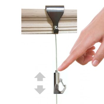 Easy picture hook height adjustment