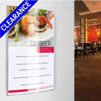 Prestige curved sign holder