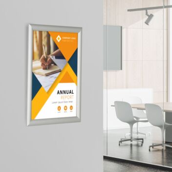 Poster frame in office