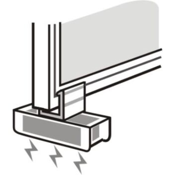 Slim frame magnet fastener 90 deg.