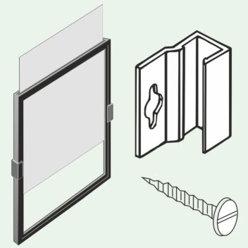 Easy-use wall clips for slim frames