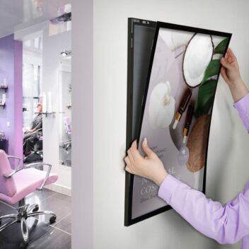 Black frame with magnetic front A4 A3 A2 A1 A0