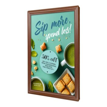 oak finish snap frames 