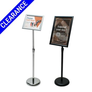 A4 A3 Menu Holder Stand - Black & Silver