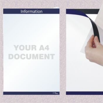 Display holder with 'information' header