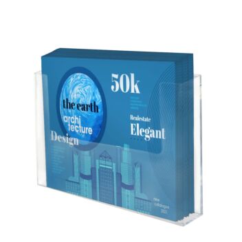 Landscape A4 wall mounted leaflet holder