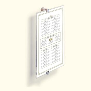 A4 menu display