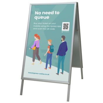 Double royal size a board pavement sign