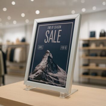 Aluminium frame with stand