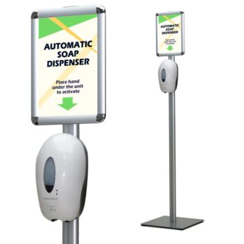 Sensor soap dispenser with floor stand