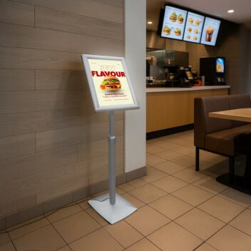 Illuminated menu stand 