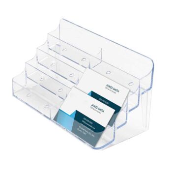 Tiered business card display holders