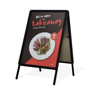 Black A1 snap frame A-board