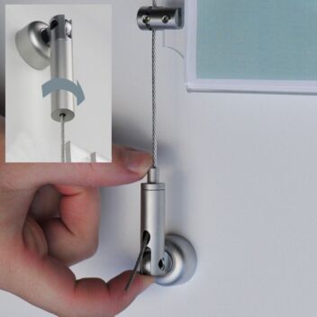 Cable display components  for wall or ceiling fitting