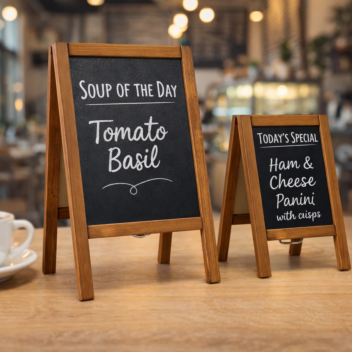 Tabletop chalkboard A-board - small or mini size