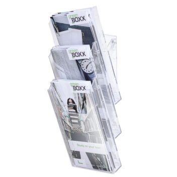 3-pocket wall leaflet holder for DL (1/3rdA4)