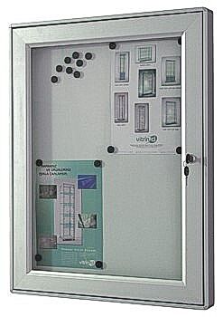 Notice board with magnetic panels