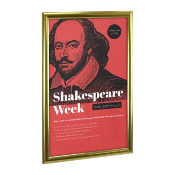 Folio poster frame 12.5 x 20" Gold