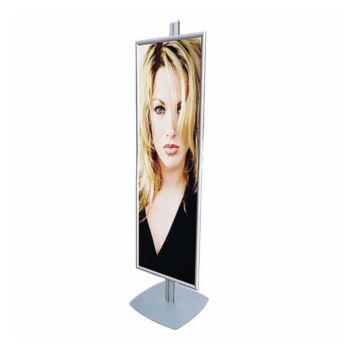 Poster stand column for large posters creates an eye-catching advert