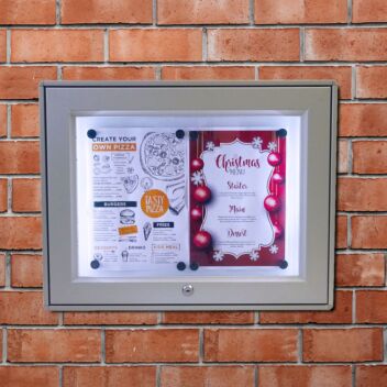 Exterior illuminated notice board